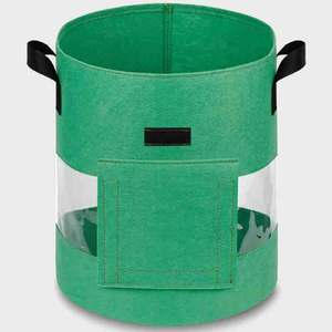 Sac de plantation en tissu non tissé en feutre noir végétal durable et écologique pour le stockage mural - Product Image 4