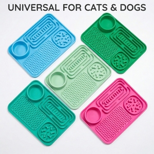 Plato de Silicona 4 en 1 para Mascotas, Comedero Lento Extra Grande, Resistente a Mordidas y al Desgaste, Tapete de Alimentación para Mascotas - Product Image 3