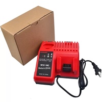 Chargeur rapide pour batteries Li-ion Milwaukee M12 M18 12V 18V avec protection contre les surcharges et arrêt automatique