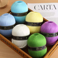 Châle en fil de soie et coton tricoté à la main, style dentelle, tissé à la machine, pour le crochet épais – Meilleure vente, export transfrontalier