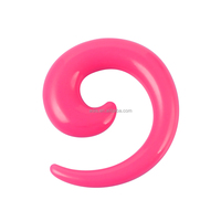 Coloré Acrylique Spirale Corps Piercing Civière Expander Étirement Plug Escargot Oreille Cône