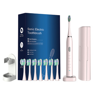 Brosse à dents électrique sonique 801mAh 1000mAh IPX7 étanche rechargeable avec 5 modes et étui de voyage - Product Image 4