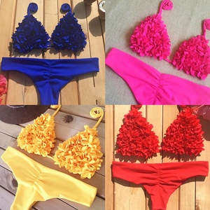 Más Ropa De Playa De Mujer para Mujer De Color sólido Bikini Donna Vikinis - Product Image 3