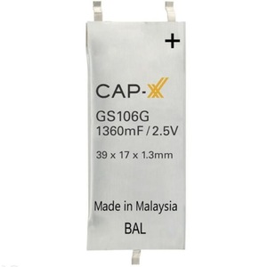 คาปซิสตอร์ Cap-XX GS106G 1360mF 2.5V 39x17x1.3มม. ผลิตในมาเลเซีย - Product Image 1