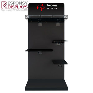 Metalen Vloer <span class=keywords><strong>Display</strong></span> Rack Vier Tier Retail Stand Met Haken Voor Opknoping Accessoires Showcase Organisator Voor Supermarkt Winkel - Product Image 3