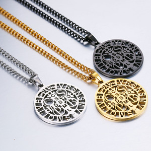 Collier pendentif croix d'exorcisme en acier inoxydable pour homme, amulette personnalisée de l'Exorciste, bijou cadeau, carte de <span class=keywords><strong>la</strong></span> Sainte-Croix <span class=keywords><strong>Benedictine</strong></span> - Product Image 3