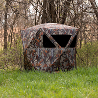 Tente de chasse pop-up portable OEM d'usine, une chambre, camouflage extérieur, quatre saisons, pour la chasse, abri au sol en polyester