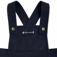 Salopette-jupe plissée pour bébé et tout-petit, à bretelles croisées réglables, couleur unie, style preppy