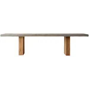 Meubles de salon de style américain <span class=keywords><strong>vintage</strong></span> avec table console rectangulaire en béton et en <span class=keywords><strong>teck</strong></span> - Product Image 1