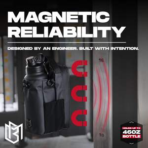 Sac de transport magnétique pour bouteille d'eau, vente en gros d'usine, avec poche pour téléphone, organisateur, sacoche bandoulière, pochette de rangement - Product Image 2