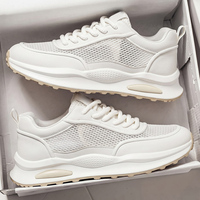 Baskets tendance décontractées en cuir véritable respirant à lacets et grande maille, best-seller de l'été