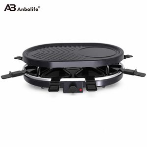 Grill électrique à <span class=keywords><strong>raclette</strong></span> pour 8 personnes avec 8 spatules, plaque de cuisson 41x27,5 cm, revêtement antiadhésif, nettoyage facile, utilisation à domicile ou au restaurant - Product Image 2