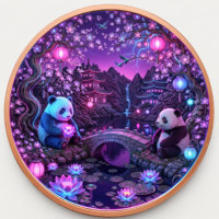 Koin Panda Lucu 1 oz 999 Tembaga Murni, Relief Tinggi, Anti UV, Seperti Koleksi Seni Hewan, Kerajinan Seni Logam