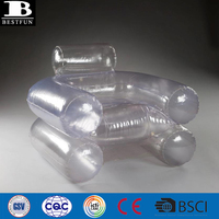 Fauteuil gonflable en vinyle transparent robuste, canapé durable en plastique, chaise à bulles gonflable, meubles