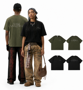เสื้อยืดกีฬาผ้าฝ้ายแท้สะท้อนแสงแบบมีรูรุ่น Broken Hole สำหรับฤดูใบไม้ผลิและฤดูร้อนปี 2026 เสื้อแขนสั้นทรงหลวมระบายอากาศดีแบรนด์สุดฮิต - Product Image 1