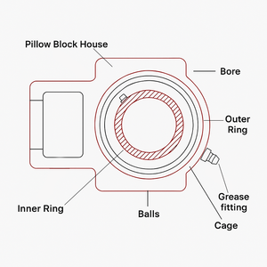 Нержавеющая сталь UCT 204 опорный блок шариковый подшипник Корпус для сельского хозяйства - Product Image 2
