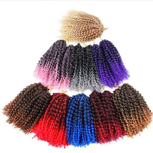 Mali Bobผมถักโครเชต์บิดเกลียว,ผมต่อโครเชต์ถัก3เท่าเส้นใยสังเคราะห์สีล้วนและคละสีสำหรับ<span class=keywords><strong>ผู้หญิง</strong></span>และเด็ก - Product Image 3