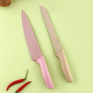 سكاكين ملونة من الفولاذ المقاوم للصدأ للطهاة من 6 قطع سكاكين من 6 قطع مع مقبض طلاء غير لاصق ملون - Product Image 3