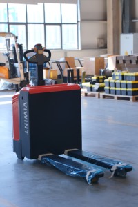 Elektrische pallettruck 2 ton CBD20III, staande bediening, palletwagen met elektromagnetische rem voor magazijn - Product Image 6