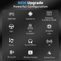 Écran tactile GPS Navi BT Carplay Lecteur multimédia Autoradio Android pour W204 C204 2011-2014