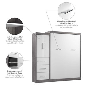 Directo de fábrica Almacenamiento moderno Personalizado Queen <span class=keywords><strong>King</strong></span> Twin <span class=keywords><strong>Size</strong></span> Muebles de dormitorio <span class=keywords><strong>Cama</strong></span> Murphy <span class=keywords><strong>Cama</strong></span> de pared plegable - Product Image 4