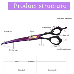Ciseaux de coiffure professionnels en acier inoxydable, lame tranchante, manche moyen, pour droitiers, ciseaux de coupe de cheveux pour salon - Product Image 2