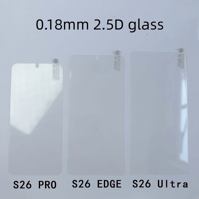 2.5D Tempered Glass Screen Protector for samsung galaxy S26 Ultra Support Finger Print Sensor 9H Cell Phone 0.18mm Glass Film