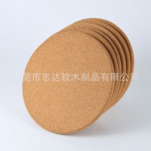 Sous-verres ronds en liège écologiques, isolants thermiquement, résistants à l'usure, style classique, pour la protection des boissons - Product Image 3