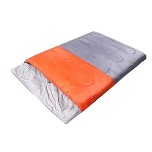 Saco de dormir para 2 pessoas, logotipo personalizado, turista, à prova d' água, algodão, sobrevivência de emergência, portátil, retangular