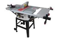 Scie à table pliante FINEWORKCNC 255 mm 2000 W pour le travail du bois, la découpe du bois/de l'aluminium/de la plastique PVC