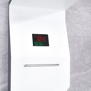 Panneau de douche intelligent en acier inoxydable 304 noir argenté brossé de haute qualité avec colonne de douche, cascade et jets spa - Product Image 2