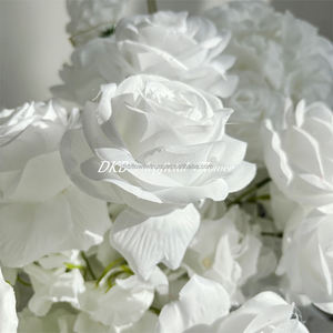 DKB - Camino de Mesa Decorativo para Bodas, Hecho a Mano, Multicolor, con Rosas Artificiales de Seda, Centro de Mesa, Camino de Pasillo - Product Image 4