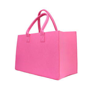 حقيبة حمل غير رسمية من اللباد بشعار مخصص مطبوع من الشركة الأصلية مع إغلاق مفتوح بحمالات كتف-تصميم متين وصديقا للكتف قابل للحمل - Product Image 3