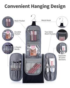 Trousse de Toilette de Voyage pour Femme, Organisateur Suspendu Portable pour Shampoing, Après-Shampoing, Brosses et Accessoires de Maquillage Format Voyage - Product Image 2