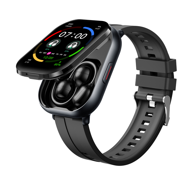 The New D12 Men's Sports Smartwatch Is a Smart Watch and Earphone Combo with Functions Such As Heart Rate Monitoring.