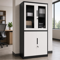 Armoire de classement métallique à portes battantes personnalisée, armoire de rangement de bureau en acier avec serrure pour espace de travail commercial
