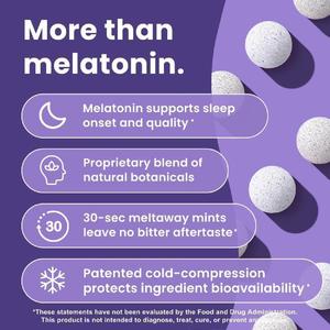 Pastillas de Melatonina Sleep & Recharge, 5 mg con Manzanilla y Balsamo de Limón, Sabor a Bayas Nocturnas, Alimento <span class=keywords><strong>Saludable</strong></span> <span class=keywords><strong>para</strong></span> Adultos - Product Image 2