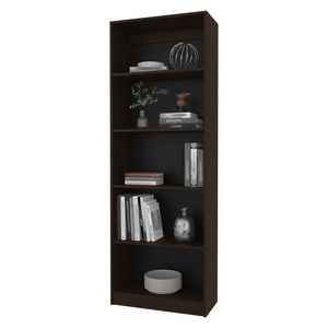 Open Storage Stained <b>Walnut</b> <b>Bookcase</b> with 5 Shelves - Product Image 3