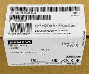 Nouveau Bloc de Connexion Authentique & PLC 6ES7 194-<span class=keywords><strong>3AA00</strong></span>-<span class=keywords><strong>0BA0</strong></span> <span class=keywords><strong>6ES7194</strong></span>-<span class=keywords><strong>3AA00</strong></span>-<span class=keywords><strong>0BA0</strong></span> M12 pour Produit d'Automatisation - Meilleur Rapport Qualité-Prix - Product Image 1