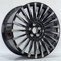 Jantes forgées sur mesure DW Noir Argent à rayons éventail 20 21 22 pouces 5x120 Crozegroove compatibles Mercedes-Maybach Classe S