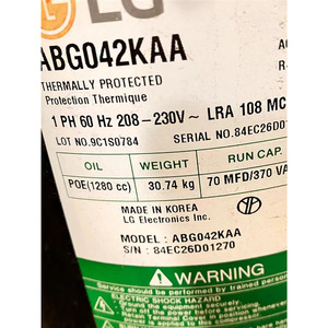 ใหม่สำหรับคอมเพรสเซอร์แบบสโครล ABG042KA 1 Ph 60 Hz 12V สำหรับซ่อมเครื่องปรับอากาศ - Product Image 1