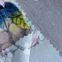 Tissu en crêpe chiffon imprimé numérique léger et respirant 100% polyester pour robe de fille, chemise, abaya, vêtement