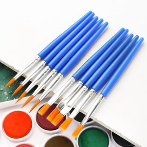 Yougou niños pintura nylon cabeza plana acrílico acuarela dibujo trazo puntiagudo pluma pintura arte pincel - Product Image 3