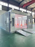 Cabine de peinture automobile à commande intelligente certifiée CE Shandong Longxiang LX-D2, éclairage LED, filtre haute efficacité, ventilateurs centrifuges