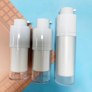 Custom Luxury Rose Gold Double Wall Cosmetics Cream Serum Rotary Airless Lotion <b>Pump</b> <b>Bottle</b> Refillable 15 30 50ml - Product Image 6