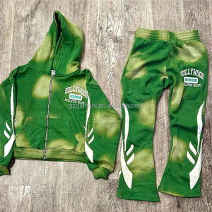 <span class=keywords><strong>Pantaloni</strong></span> della tuta da Jogging personalizzati e Set di felpa Casual Unisex 2 pezzi Set di tute e <span class=keywords><strong>pantaloni</strong></span> impilati con Zip - Product Image 4