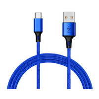 Cable USB 2.0 Tipo-C de Alta Calidad, Trenzado de Nailon de 0.25M, Carga Rápida de 2.4A para iOS y para Uso en Computadoras con Material de Cobre Puro