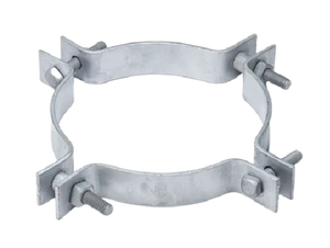 Banda ajustable Quan Pham para postes de 6 a 11-1/2 pulgadas de diámetro, galvanizada, ASTM A-153, con orificios de 9/16 pulgadas en cada segmento para tornillos. - Product Image 5