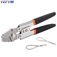 Pince à manchons en aluminium à 8 formes personnalisable OEM Outil de sertissage de câbles métalliques à commande manuelle avec boucle en aluminium Ensembles d'outils de YEJ-122O