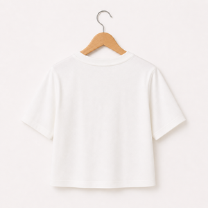 Buy White Casual <b>T</b>-<b>Shirt</b> Cute <b>Bee</b> Embroidery Knot Detail Short Sleeve Fashion Summer <b>T</b>-<b>Shirts</b> For Sale By Exporters - Product Image 2